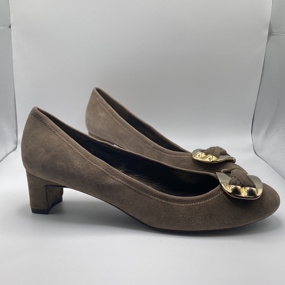 NEW STUART WEITZMAN TAUPE SUEDE PUMPS WOMEN’S SZ 8.5 - Picture 5 of 10